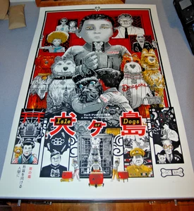 Póster serigrafiado Isle of Dogs Joshua Budich 2018 película arte hablado - Imagen 1 de 2