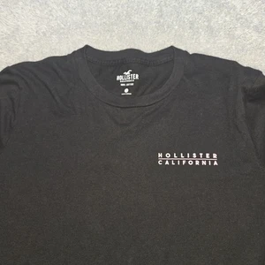 Hollister Shirt Mens Small Black Graphic 100% Cotton - Picture 1 of 8