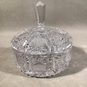 PV07147 Plato de Caramelo Vintage Nachtmann Corte Bohemio Cristal ENCAJE DE LUJO con Tapa - Imagen 1 de 9