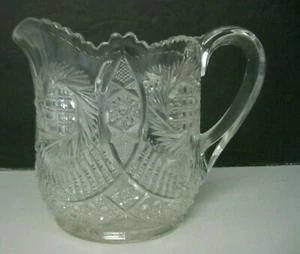 EAPG McKee Glass Azteca Sunburst Pattern Crema o Salsa Gravy Boat  - Imagen 1 de 10