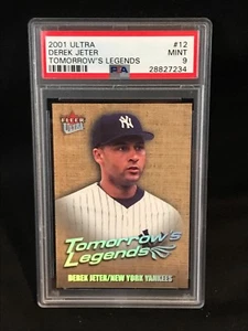 2001 Fleer Ultra TOMORROW'S LEGENDS #12 - DEREK JETER - PSA 9 Mint - YANKEES - Picture 1 of 2