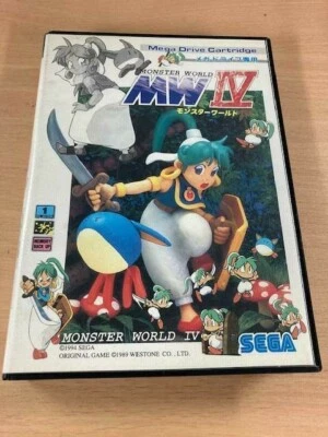 Monster World 4 MW4 Sega Mega Drive MD Genesis Used Japan Action Boxed Tested - Image 1 of 4