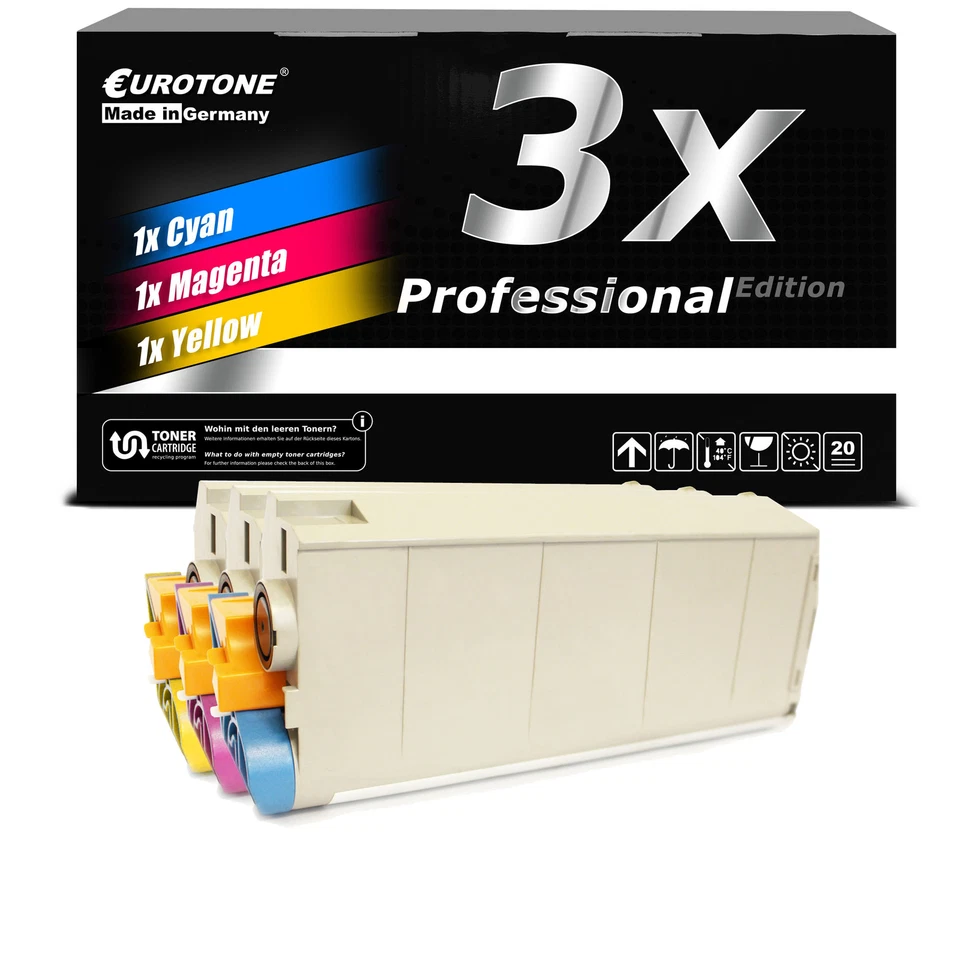 3x Eurotone PRO Toner f�r OKI ES-7411-DN ES-7411-WT Pro 7411-WT - Bild 1 von 4