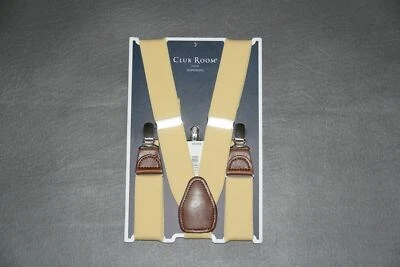 Nuevos tirantes Club Room para hombre talla única amarillo mostaza liso Foto 1 de 3