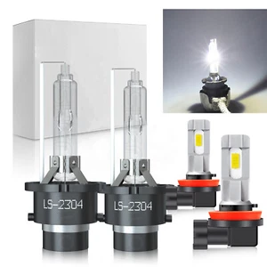 Para For Nissan Maxima 2007-2008 HID faro alto / bajo +Kit de luz antiniebla LED - Picture 1 of 14