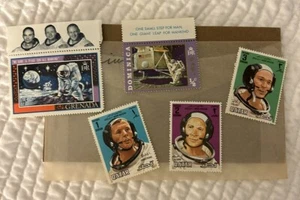 Rare Set Of Apollo Moon Landing Stamp Lot Astronauts - Picture 1 of 7
