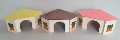 MANI-KO Großes hölzernes Eckhaus Kaninchen Degu Frettchen Nagetiere Ratte Hamster Maus Haustier Zuhause