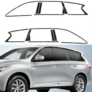 Glossy Black Chrome Delete Window Trims For Infiniti JX35 QX60 2012-2018 - Bild 1 von 13