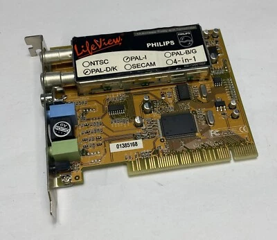 LifeView PAL-I, PAL-D/K LR138 REV: H Video Image TV Capture PCI Card - Image 1 of 4