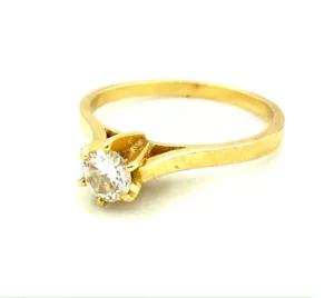 Magnífico Anillo Oro 18 Quilates - Solitario Diamante 0,20 2,30 G - Imagen 1 de 5