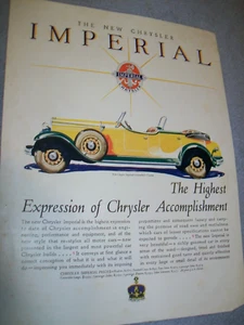 1929 Chrysler Imperial Custom built Phaeton - realizzazione - pubblicità auto large-mag - Foto 1 di 1