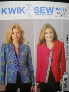 Gefütterte Jacken Misses Gr. XS-XL Kwik Sew 4087 Schnittmuster - Bild 1 von 2