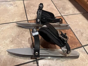 Isvidda strap on Nordic Ice Skate blades 38cm universal buckle bindings multi - Picture 1 of 6