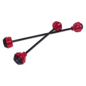 3D Front & Rear Axle Fork Crash Sliders Protector Red For BMW HP4 S1000R S1000RR - Picture 1 of 6