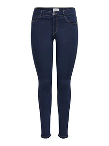 ONLY Damen Jeans Leggings onlRAIN LIFE REG SKINNY NOOS Dark Blue Denim Jeggings - Picture 1 of 2