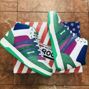 Men's Troop Ice Lamb White | Green | Navy High-Top Sneakers NWT - Picture 1 of 6