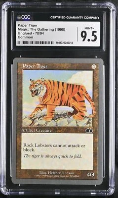 PAPER TIGER Unglued C CGC 9.5 MTG [Nostalgium] - Image 1 of 2