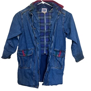 Chaqueta vaquera grande de mezclilla años 80 90 con capucha extraíble de colección Current Seen para mujer - Imagen 1 de 12