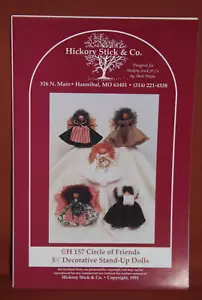 Hickory Stick & Co. CIRCLE of FRIENDS 5 1/2" Decorative Dolls Pattern UNCUT (12) - Picture 1 of 4