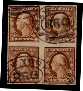 U.S. - 346 - Blocco di 4 - Molto fine - Usato - Foto 1 di 2