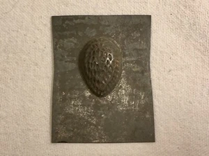 ANTIQUE MINIATURE TIN CHOCOLATE MOLD WALNUT SHAPE - Picture 1 of 4