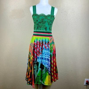 Save The Queen Women's multi layer Dress fairy colors size L silk blend mesh - Picture 1 of 13