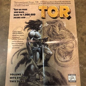 2001 TOR Volume 1 Joe Kubert Library Comic Promo 17x22" COLLECTIBLE POSTER - Picture 1 of 6