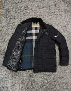 Burberry Brit XL (XXL) Plumón Ganso Blanco Lana Chaqueta Hombre mp1215 - Imagen 1 de 15