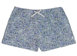 Women blue floral lounge boxer sleep Shorts New Sz medium - Picture 1 of 2
