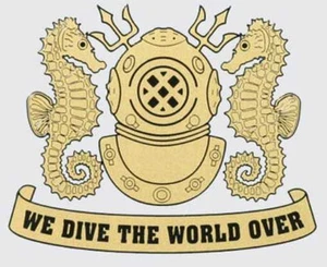 (Pack of 3) We Dive The World Decal Sticker! 200-67 JB company - Picture 1 of 1