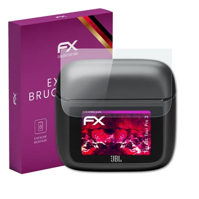 atFoliX Glasfolie für JBL Tour Pro 3 Displayfolie 9H Schutzpanzer