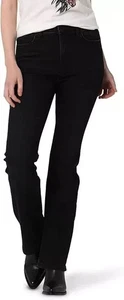 Wrangler Women's High-Rise Bootcut Stretch Jeans, Black, Size 4 - Picture 1 of 5