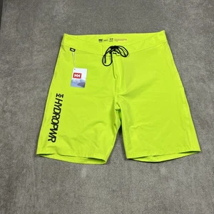 NEW Helly Hansen HP Board Shorts 9" Mens 38 Swim Trunks Lime Green Beach - Picture 1 of 8