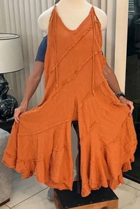 Free People Jumpsuit KÜRBIS ORANGE GR. L - Bild 1 von 6