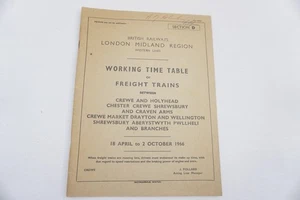 1966 London Midland Railway Working Timetable Sect D Shrewsbury Aberystwyth - Picture 1 of 7