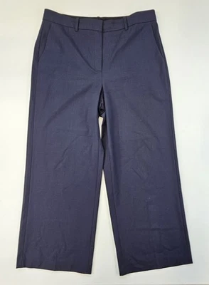 Pantalón THEORY Lana BRelax en Nocturne Azul Marino Pantalones de Lana Trazables Talla 12 Foto 1 de 4