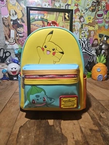 Loungefly Pokemon Color Block Starters Mini Backpack - Picture 1 of 5