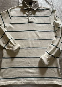 Gant ‘The Rugger’ Rugby Shirt-Knit Cotton W/ Twill Collar—Made In USA—Medium - Picture 1 of 2
