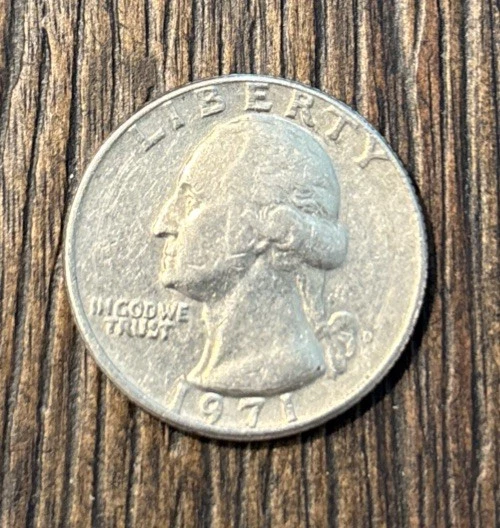 1971 D Washington Quarter Filled in D Mint mark - Image 1 of 2
