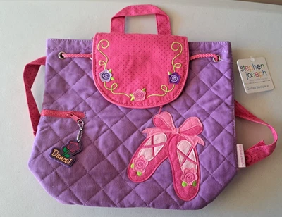 Stephen Joseph Ballet Shoes Quilted Backpack for Toddlers NWT - Image 1 of 4