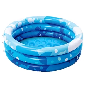 Piscina gonfiabile per bambini, 34""x10"" gonfiabile piscina per bambini, 3 anelli blu bambino P - Foto 1 di 6