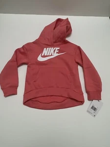 NWT Nike Air Swoosh Girl’s Essentials Pullover Hoodie Pink Size 6 MSRP $38 - Picture 1 of 6