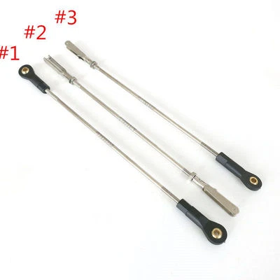 #1304 Servo Rudder M3 Steering Linkage Arm Linkage L120mm for Fixed Wing RC Car - Image 1 of 4