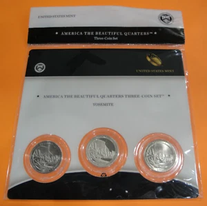 Juego de 3 monedas America the Beautiful Quarters 2010 - Yosemite - Como nuevo en Estados Unidos OGP - Imagen 1 de 2