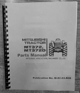 Tractor Service Parts Manual Fits Mitsubishi Tractor MT372 & MT372D - Parts Manu - Picture 1 of 7