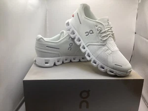 ON RUNNING CLOUD 5 TRAINERS SIZE 4UK BRAND NEW UNDYED WHITE BOXED