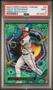 2023 Topps Cosmic Chrome Adley Rutschman Green Space Dust PSA 9 Mint 11/75 - Picture 1 of 3