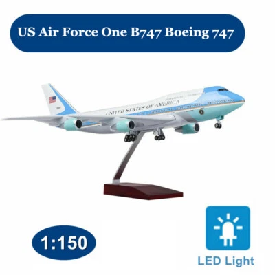 Avião modelo avião avião avião avião Boeing 747 resina escala 1:150 US Air Force One B747 - Imagem 1 de 4