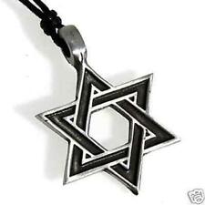 55J Silver PEWTER Jewish STAR OF DAVID Kabbalah PENDANT