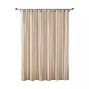 SKL Home Seersucker Tenda doccia in tessuto a righe sottili leggera, 70X72, talpa - Foto 1 di 2
